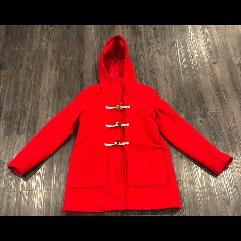 Abercrombie & Fitch Wool and wood toggle closure women’s XS coat